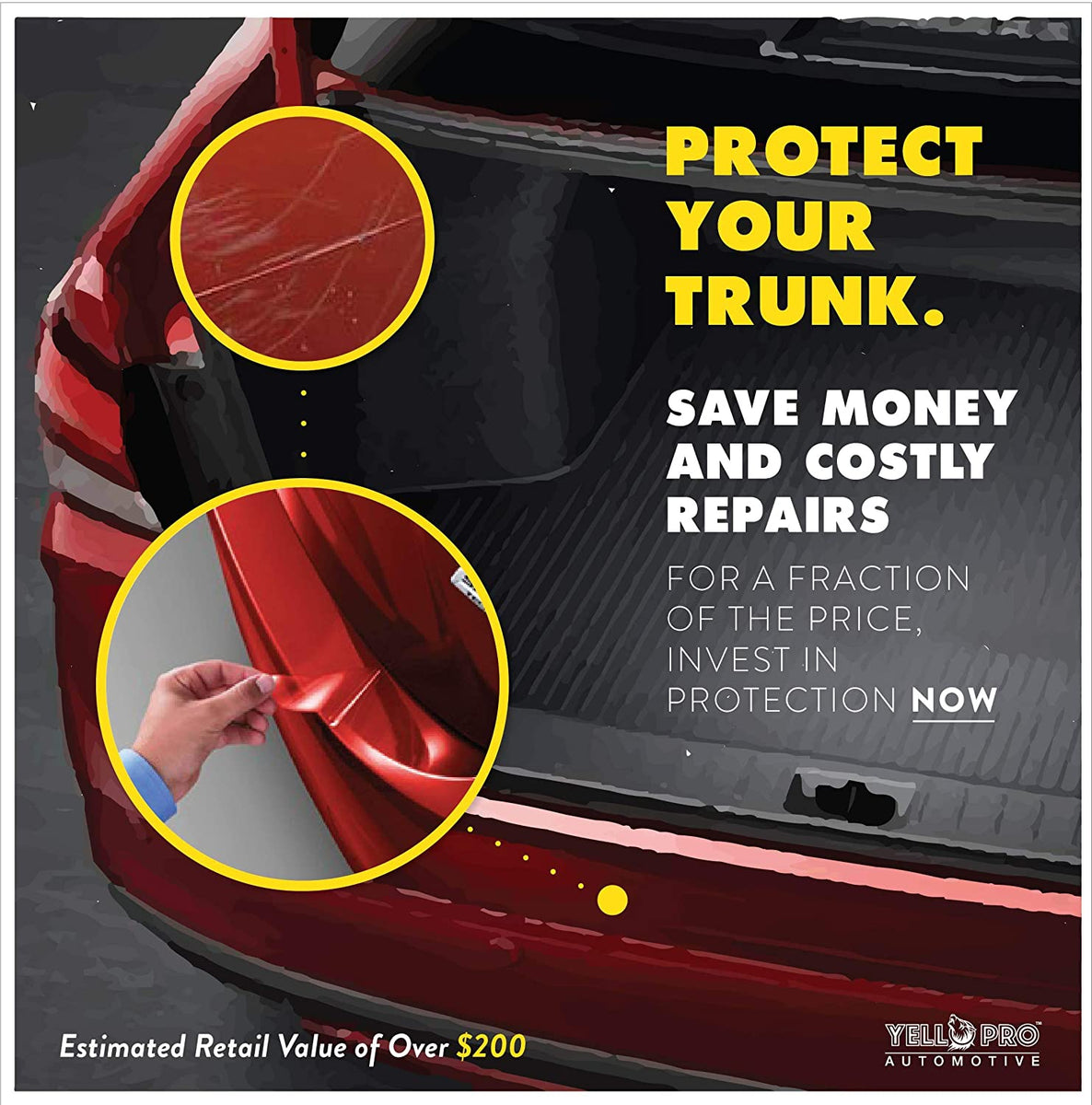 Blauw Carbon Bumber Protection Foil Tronc Protection Guard Garniture Pare- chocs