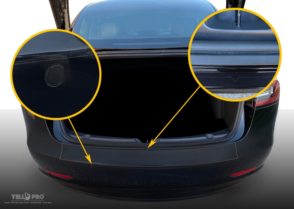 Trunk Bumper Edge Paint Protection PPF Kit for 2018-2023 Tesla