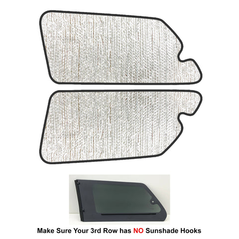 Rear Side 3rd Row Window Sunshades for 2011-2020 Toyota Sienna Minivan - without Sunshade Hooks (Set of 2)