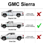 Side Window Rear Seat Sunshade for 2014-2018 GMC Sierra 1500 - 4Dr Double Cab (Set of 2)