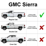 Side Window Front Row Sunshades for 2014-2018 GMC Sierra 1500 2500 3500 - 2Dr Regular Cab (Set of 2)