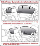 Side Window Rear Seats 2nd Row Sunshades (Set of 2) for 2021-2024 Volkswagen ID.4 SUV