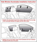 Side Window Rear Seat 2nd Row Sunshade for 2012-2015 Mercedes-Benz ML-Class SUV (Set of 2)