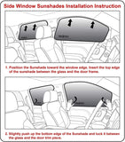 Side Window Rear Seat 2nd Row Sunshade for 2012-2017 Audi A6 Wagon (Set of 2)