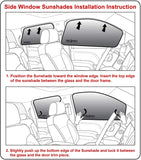 Side Window Rear Seat 2nd Row Sunshade for 2014-2021 Fiat 500L Hatchback (Set of 2)