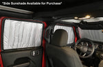 Windshield Sunshade for 2018-2025 Jeep Wrangler 2 Door 4 Door - No Mirror on Windshield & No Sensor