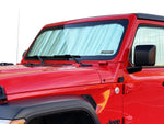 Windshield Sunshade for 2018-2025 Jeep Wrangler 2 Door 4 Door - No Mirror on Windshield & No Sensor