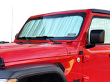 Windshield Sunshade for 2018-2025 Jeep Wrangler 2 Door 4 Door - No Mirror on Windshield & No Sensor