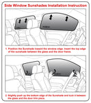Side Window Rear Seat 2nd Row Sunshades for 2011-2017 Honda Odyssey Minivan (Set of 2)