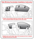 Side Window Front Row Sunshades for 2009-2015 Jaguar XF Sedan (Set of 2)