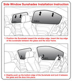 Side Window Rear Seat Sunshades for 2016-2023 Toyota Tacoma Access Cab 2 Door (Set of 2)